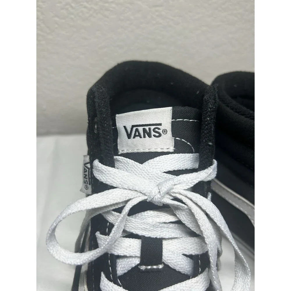 Vans Off The Wall High Top Shoes  Black/White Old Skool Youth SZ 6